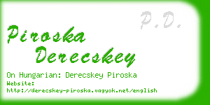 piroska derecskey business card